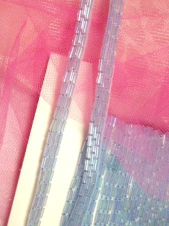 T8404   Lt. Blue Beaded Trim 1/4"-trim,blue,embellishment,beaded,beads,applique, 