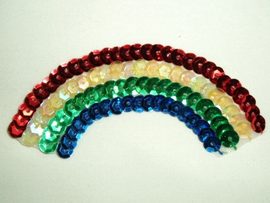 0001  Rainbow of Promise Sequin Beaded Applique-sequin,beaded,applique,rainbow