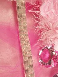 RMT8869  REMNANT Silver Beaded Trim 16"
