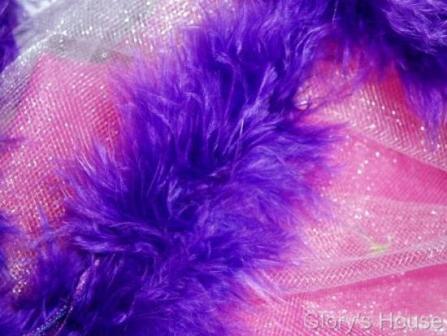 E3760  Purple Marabou Feather Fur Sewing Trim 2"