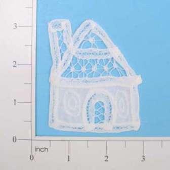 E5252 Battenburg Victorian House Lace Applique 3"