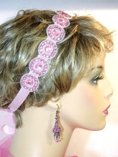 SB0379  Pink Rhinestone Headband