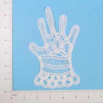 E5271  Ladies Glove Battenburg Lace Applique 6.25"