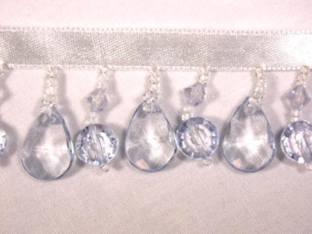 C49   Lt. Blue Beaded Fringe Trim 1.25"-beaded,fringe,blue,trim,motif,victorian,elegant,venise,venice,lace,pearl