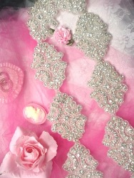 0477  Cinderella  Genuine Rhinestone Beaded Trim 2"