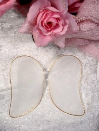 D6 White Craft Angel Wing 4.5"-white,craft,angel,wing