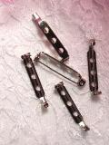 D10  Set of 5 Applique Pin Backs-applique,pin,pins,backs,back