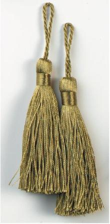 E5524  Set of Two Sage Green Tassels 3.75"-tassel,tassels,sage,green