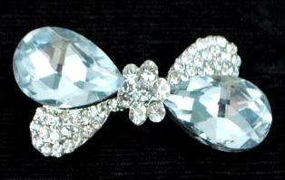 EFA166 Crystal Victorian Bow Rhinestone Brooch