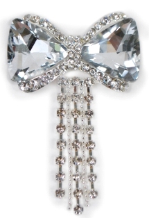 EFA207 Crystal Victorian Bow Rhinestone Brooch