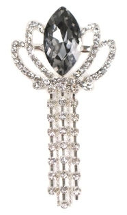 EFA212 Crystal Victorian Crown Rhinestone Brooch