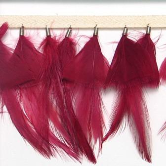 FT4043  Burgundy Feather Trim 5"