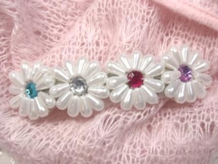 HB13  White Pearl Pearl Beaded Hair bow-hair bow,hairbow,pearl