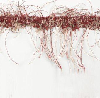 E1785  Red/Beige Eyelash Gimp Fringe Trim