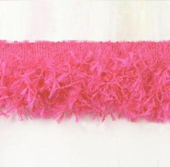 E2585 Fuchsia Hairy Gimp Fringe Sewing Trim-fuchsia,hairy,gimp,fringe,sew,sewing,trim,trimming