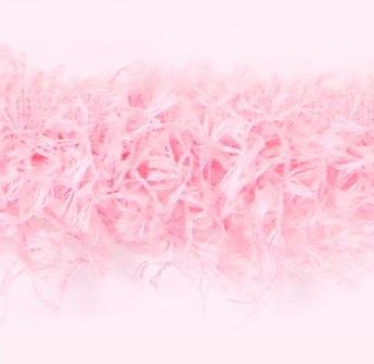 RM2585C  Pink Hairy Gimp Fringe Sewing Trim 19"