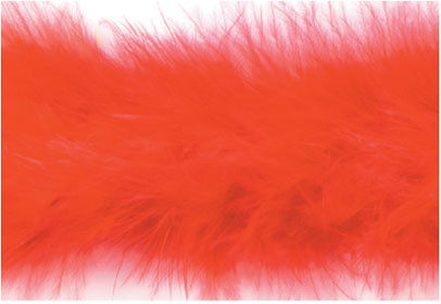 E3760 Red Marabou Feather Fur Sewing Trim 2"
