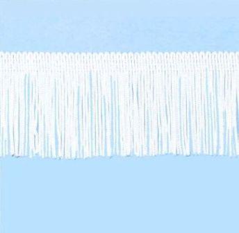 E4424  White Chainette Fringe Trim 2"