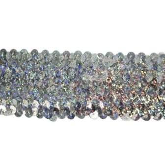 E4562 SIlver Holographic Sequin Stretch Starlight Trim-silver,sequin,stretch,starlight,holographic,trim