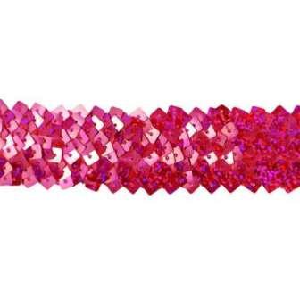 E4568  Fuchsia Stretch Starlight Sequin Trim-fuchsia,stretch,star,starlight,light,sequin,trim