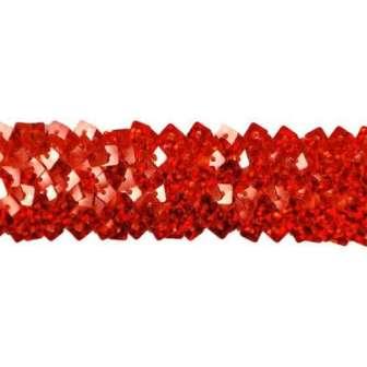 E4568  Red Stretch Starlight Sequin Trim-red,stretch,star,starlight,light,sequin,trim