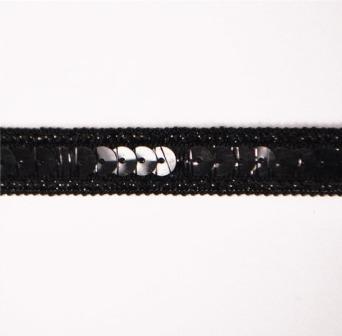 E6168  Black Sequin Sewing Craft Trim 1/2"