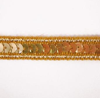 E6168  Gold Sequin Sewing Craft Trim 1/2"
