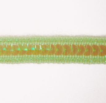 E6168  Lime Green AB Sequin Sewing Craft Trim 1/2"-lime,green,sewing,craft,trim,sequin
