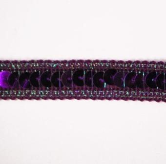 E6168  Purple Sequin Sewing Craft Trim 1/2"