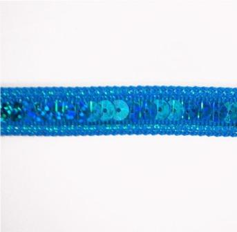 E6172  Holographic Aqua Blue Sequin Sewing Trim-holographic,aqua,blue,sewing,craft,trim,sequin