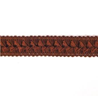E6182  Chocolate Brown Lattice Gimp Sewing Craft Trim 3/4"-brown,sewing,holographic,craft,trim,gimp,lattice