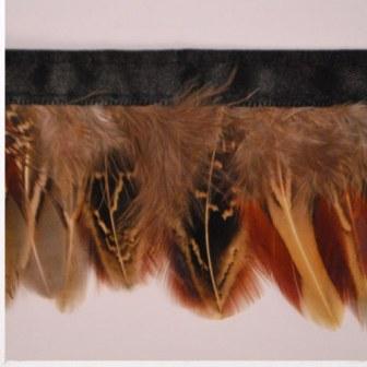 E6194 Brown Mix Marabou Feather Sewing Trim 2"