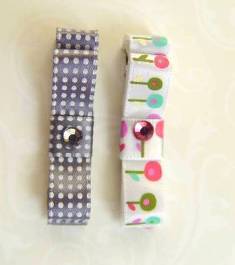 KK1F Set of ( 2 ) Kutsie Klips Hair Bow Hair Clips