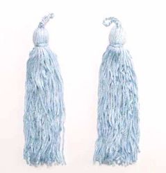 E1046 Set of 2 Light Blue Tassels 5.75"-light,blue,set,of,2,tassel,tassle