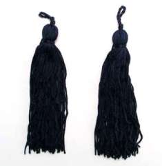E1046 Set of 2 Navy Blue Tassels 5.75"