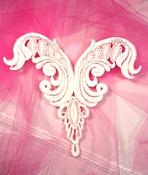 L70  Ivory Venice Lace Yoke Applique 7.5"