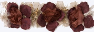 E5665 Mauve Wine Flower Stretchy Sewing Trim