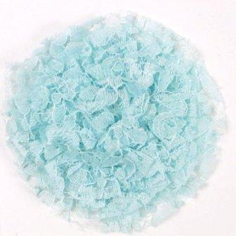 E456 Aqua Blue Lace Designer Brooch 4"