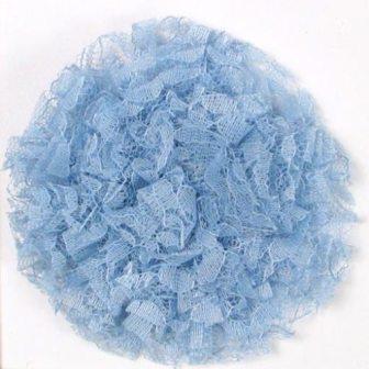 E456 Blue Lace Designer Brooch 4"