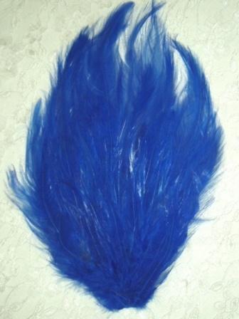 MR002  Royal Blue  Feather Pad Applique 7"-applique,feather,blue