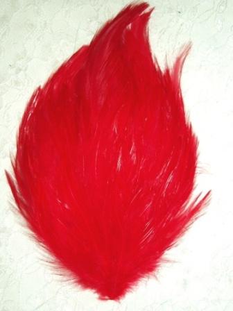 MR002  Red Feather Pad Applique 7"-applique,feather,red