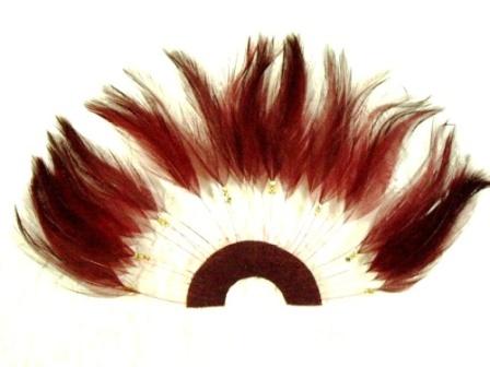 MR003   Burgundy Half Circle Feather Applique 8"-applique,feather,burgundy,red