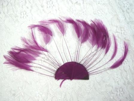 MR003   Light Purple Half Circle Feather Applique 8"-applique,feather,light,purple