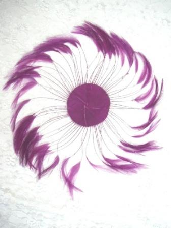 MR004   Lt. Purple Circle Feather Applique 8"-applique,feather,purple