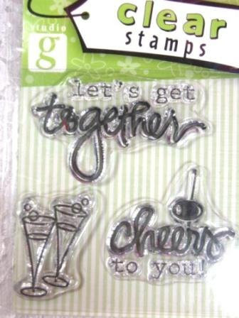 RS21  Clear Stamp Cheers Stamps-rubber,stamp,clear, 