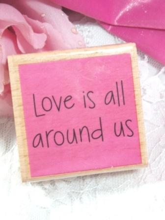 RS5 Love is all around us Rubber Stamp-rubber,stamp,love