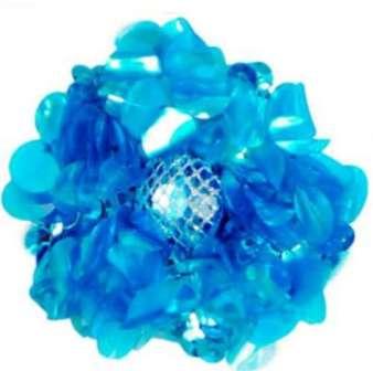E254 Crystal  Aqua AB  Floral Sequin Beaded Applique 2"-applique,sequin,aqua,floral,brooch, 