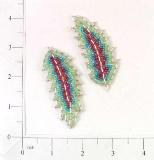 Colorful Native Feathers  2.75" Beaded Appliques E379