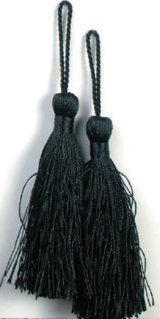 E5524  Set of Two Black Tassels 3.75"-tassel,tassels,black