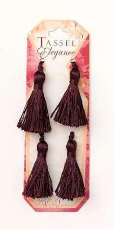 E5970  Set of ( 4 )  Eggplant Mini Tassels 2"